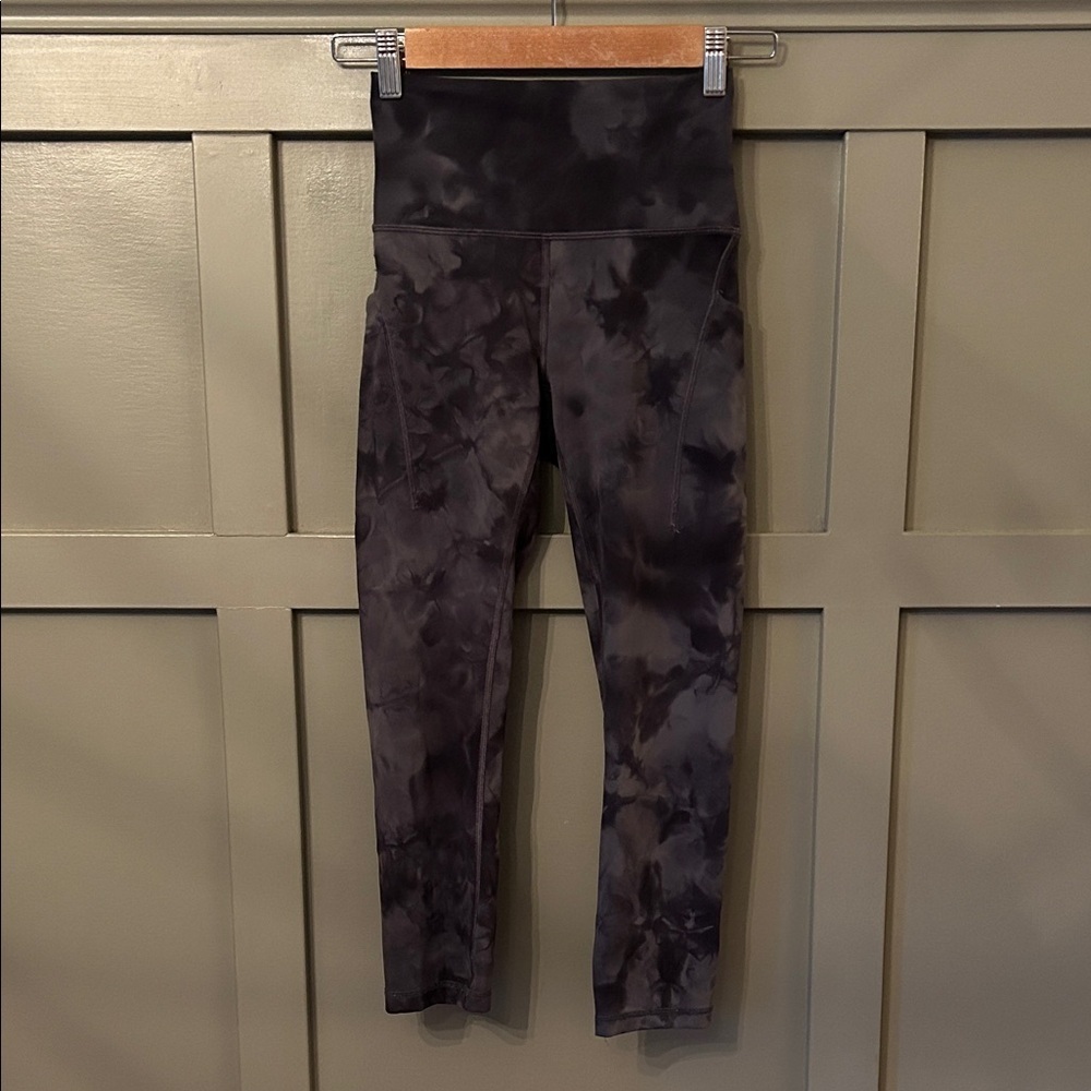 Lululemon Wunder Train High-Rise Tight Pockets Diamond Dye Graphite Gray Size 4